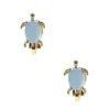 Claire's Clips Et Autocollants-Clous d’oreilles à clip tortue pierre en opale d’imitation couleur dorée
