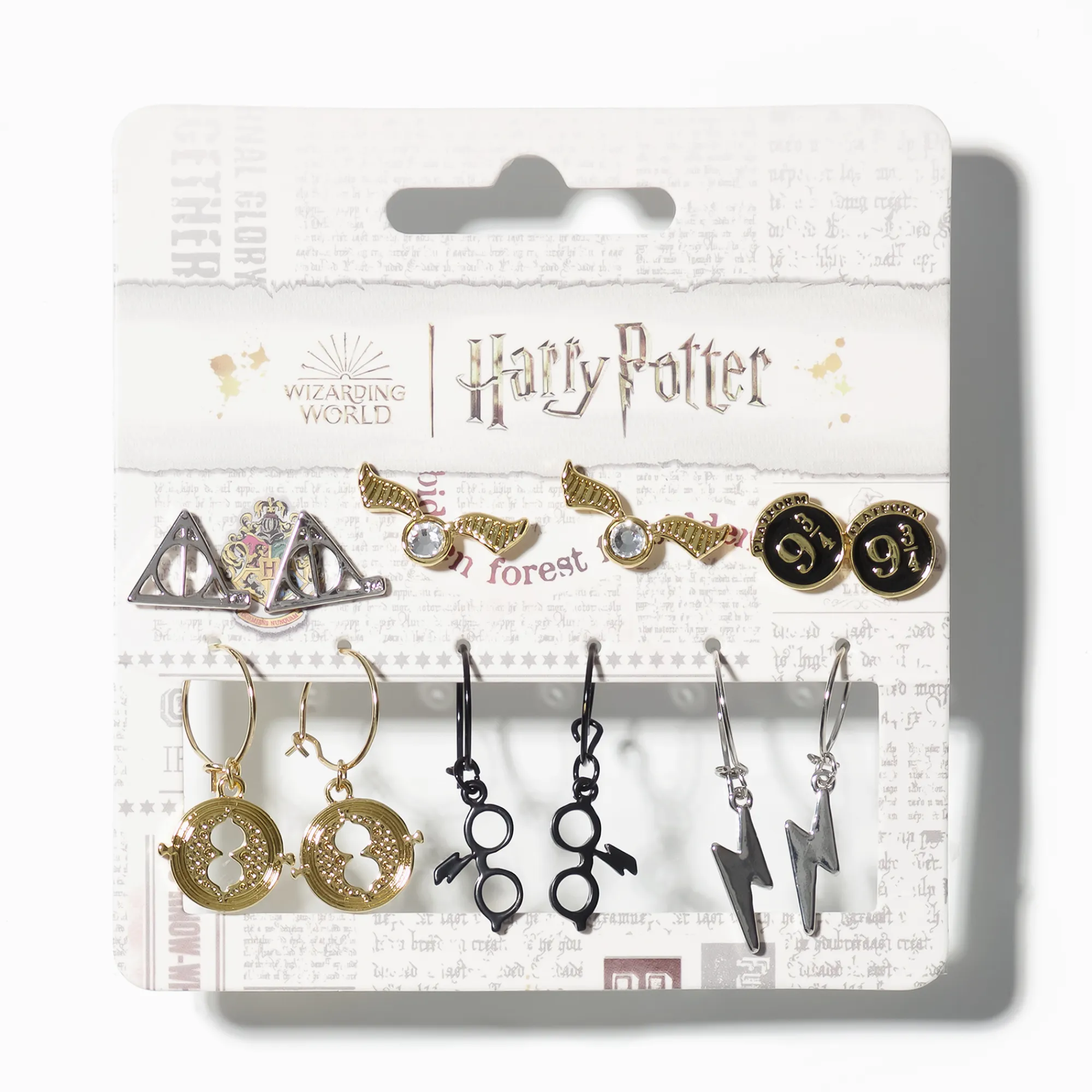 Claire's Clous D'oreilles-Clous d’oreilles et créoles Harry Potter™ - Lot de 6