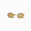 Claire's Clous D'oreilles|Bijoux Premium-Clous d’oreilles mauvais œil en zircon cubique couleur argentée et couleur dorée C LUXE by Claire's