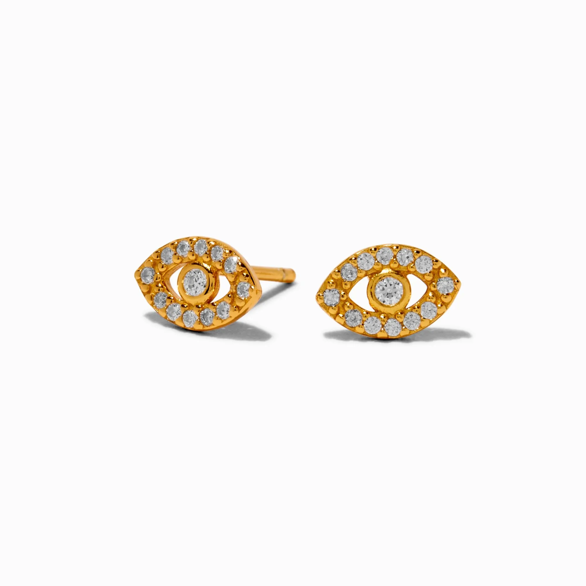 Claire's Clous D'oreilles|Bijoux Premium-Clous d’oreilles mauvais œil en zircon cubique couleur argentée et couleur dorée C LUXE by Claire's
