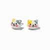 Claire's Clous D'oreilles-Clous d’oreilles orange et gris