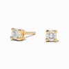 Claire's Clous D'oreilles|Bijoux Premium-Clous d’oreilles panier ronds 3 mm avec zircon cubique couleur dorée C LUXE by Claire’s