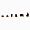 Claire's Clous D'oreilles-Clous d’oreilles superposables émaillés couleur dorée - Lot de 3