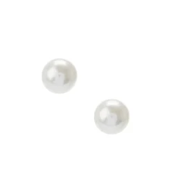 Claire's Clous D'oreilles-Clous d'oreille 12 mm avec perles d’imitation couleur ivoire