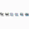 Claire's Clous D'oreilles-Clous d'oreilles acrylique panda, chat et patte à paillettes - Lot de 3