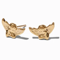 Claire's Clous D'oreilles-Clous d'oreilles ange couleur dorée