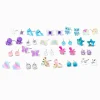 Claire's Clous D'oreilles-Clous d'oreilles bleus aux designs variés sur le thème vie aquatique (lot de 20)