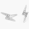 Claire's Clous D'oreilles|Bijoux Premium-Clous d'oreilles éclair avec strass en argent