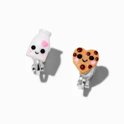 Claire's Clips Et Autocollants-Clous d'oreilles à clip lait et cookies