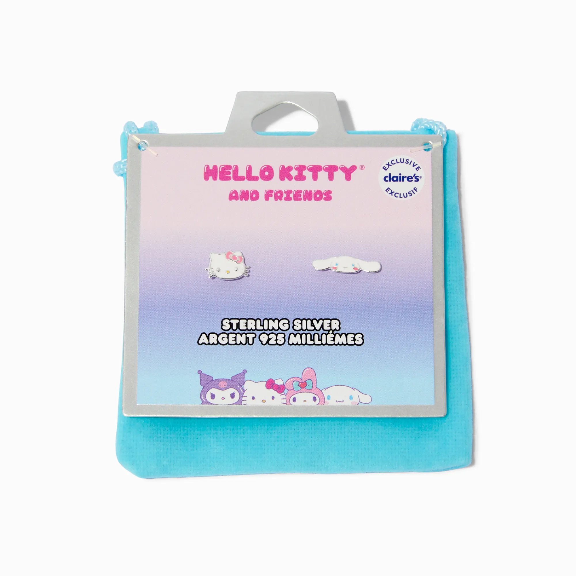 Claire's Clous D'oreilles-Clous d'oreilles couleur argentée Hello Kitty® and Friends Hello Kitty & Cinnamoroll™ en exclusivité chez Claire's