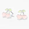 Claire's Clous D'oreilles-Clous d'oreilles cœur cerise à paillettes qui changent de couleur