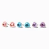 Claire's Clous D'oreilles-Clous d'oreilles cœur strass pastel - Lot de 3