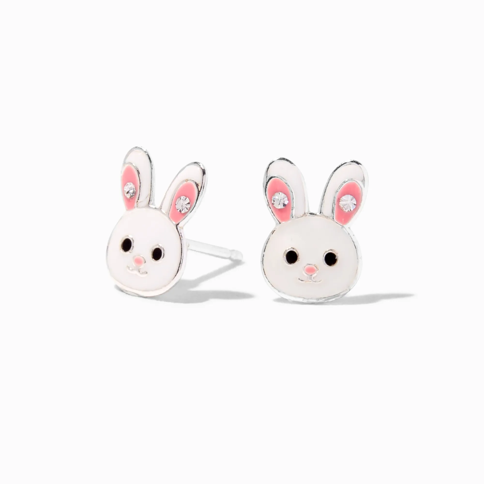 Claire's Bijoux Premium|Clous D'oreilles-Clous d'oreilles en argent lapin émaillés