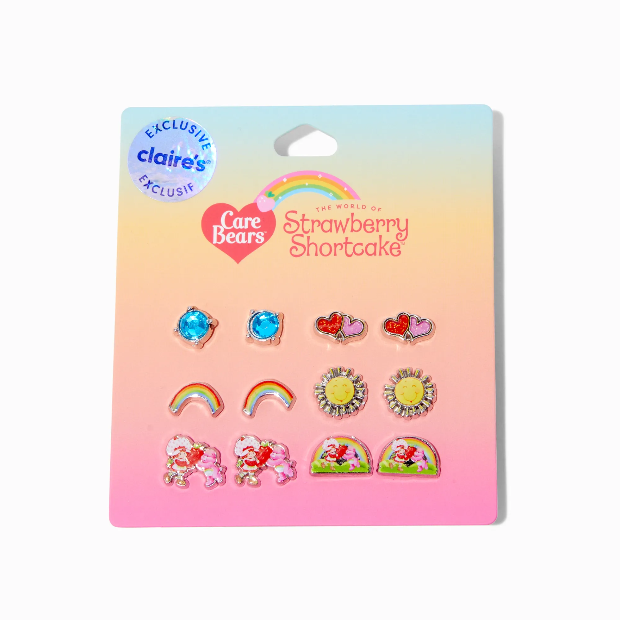Claire's Clous D'oreilles-Clous d'oreilles en exclusivité chez Claire's Bisounours™ x Charlotte aux fraises™ - Lot de 6