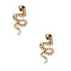 Claire's Clous D'oreilles-Clous d'oreille serpent avec strass couleur doré