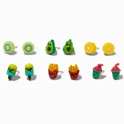 Claire's Clous D'oreilles-Clous d'oreilles fast food pailletés - Lot de 6