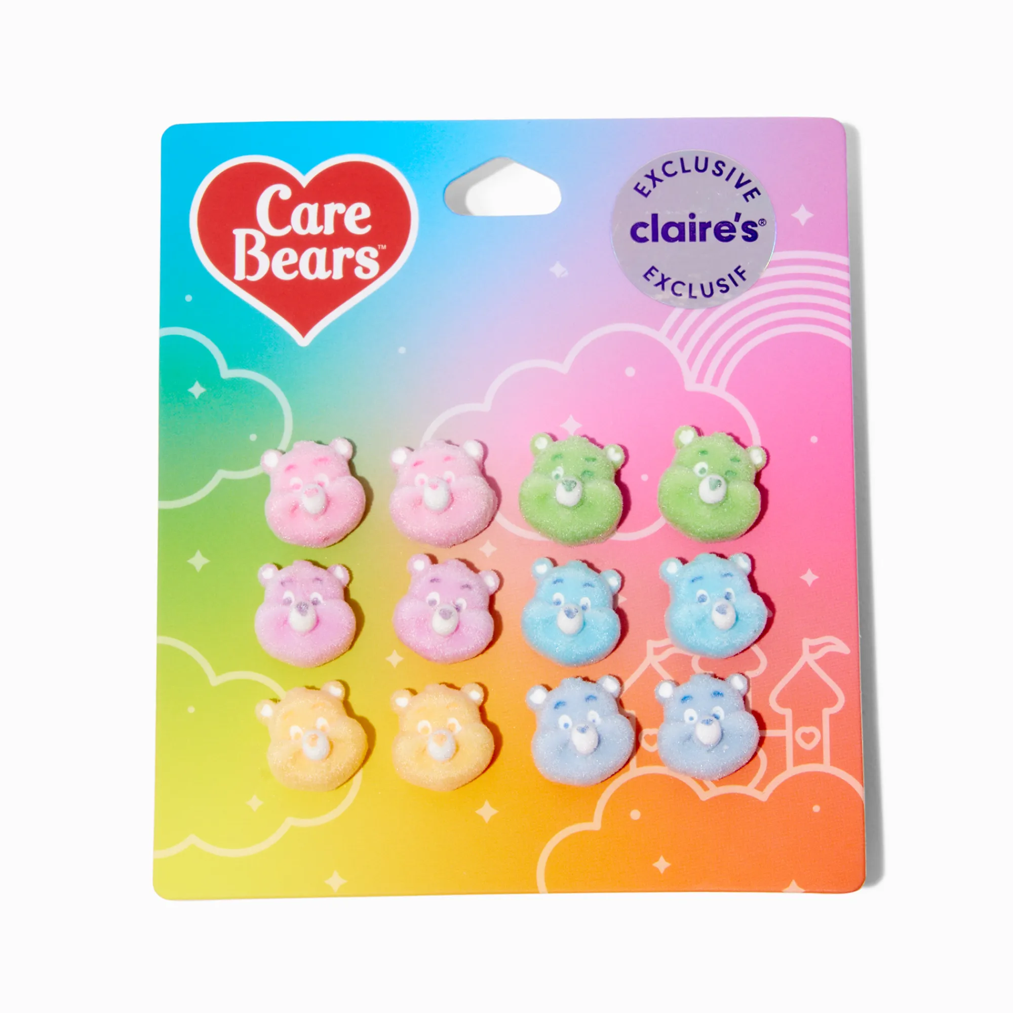 Claire's Clous D'oreilles-Clous d'oreilles floqués en exclusivité chez Claire's Bisounours™ - Lot de 6