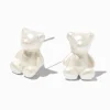Claire's Clous D'oreilles-Clous d'oreilles ours couleur nacrée