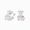 Claire's Clous D'oreilles-Clous d'oreilles ours en peluche holographiques