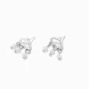Claire's Clous D'oreilles-Clous d'oreilles pluie perles d'imitation nuage couleur argentée