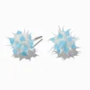 Claire's Clous D'oreilles-Clous d'oreilles à pointes style rave bleu clair