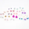 Claire's Clous D'oreilles-Clous d'oreilles printaniers violets - Lot de 20