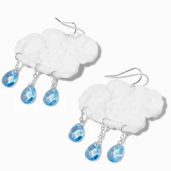 Claire's Pendantes|Clous D'oreilles-Clous d'oreilles reliés par une chaîne strass serpent couleur dorée