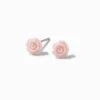 Claire's Clous D'oreilles-Clous d'oreilles roses design rose sculptée