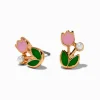Claire's Clous D'oreilles-Clous d'oreilles tulipe et perle d'imitation