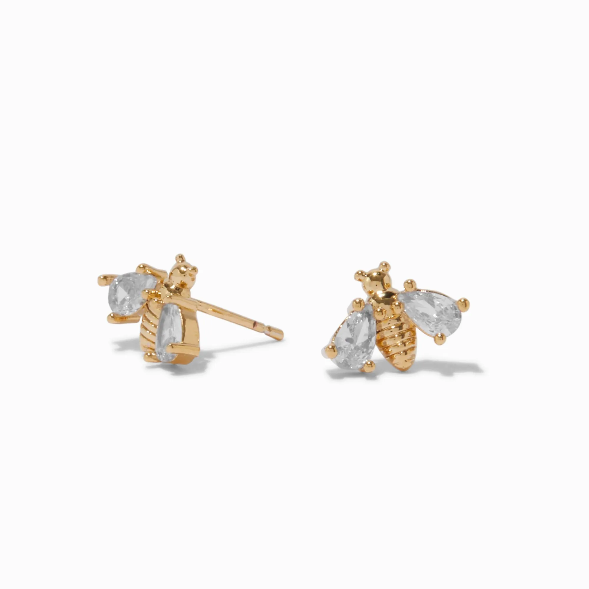 Claire's Clous D'oreilles|Bijoux Premium-C LUXE by Claire's 18kt Gold Plated Cubic Zirconia Bee Stud Earrings