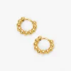 Claire's Anneaux|Bijoux Premium-C LUXE by Claire's 18kt Gold Plated 10mm Bubble Ball Hoop Earrings
