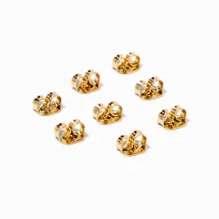 Claire's Bijoux Premium-C LUXE by Claire's 18k Yellow Gold Plated Earring Back Replacements - 8 Pack