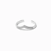 Claire's Bagues|Bijoux Premium-C LUXE by Claire's Sterling Silver Wave Toe Ring