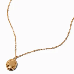 Claire's Colliers-Collier avec mini pendentif cadenas couleur dorée
