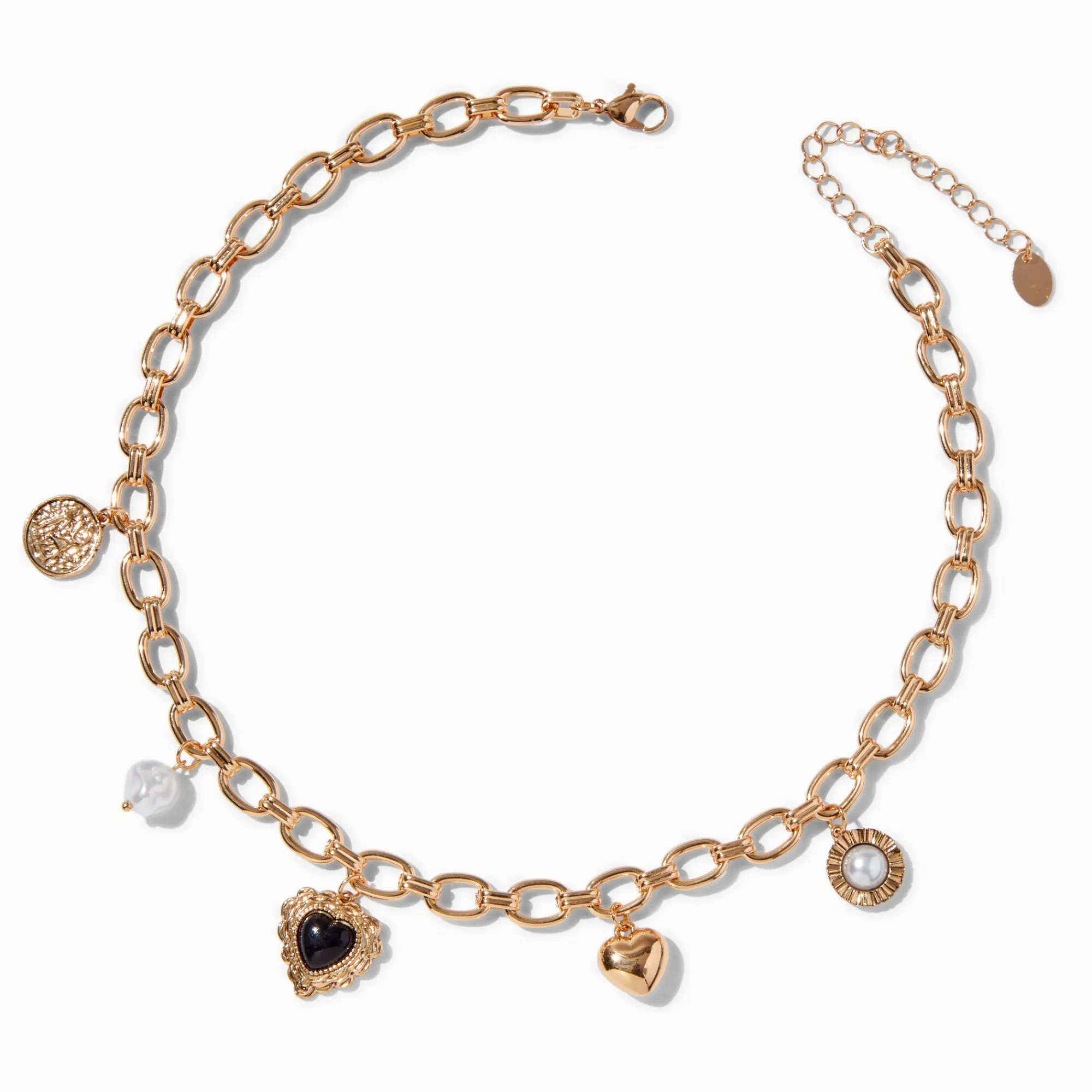 Claire's Colliers-Collier à breloque rétro couleur dorée