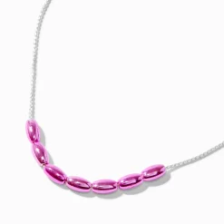 Claire's Colliers-Collier de chaîne billes coulissantes anodisées violettes