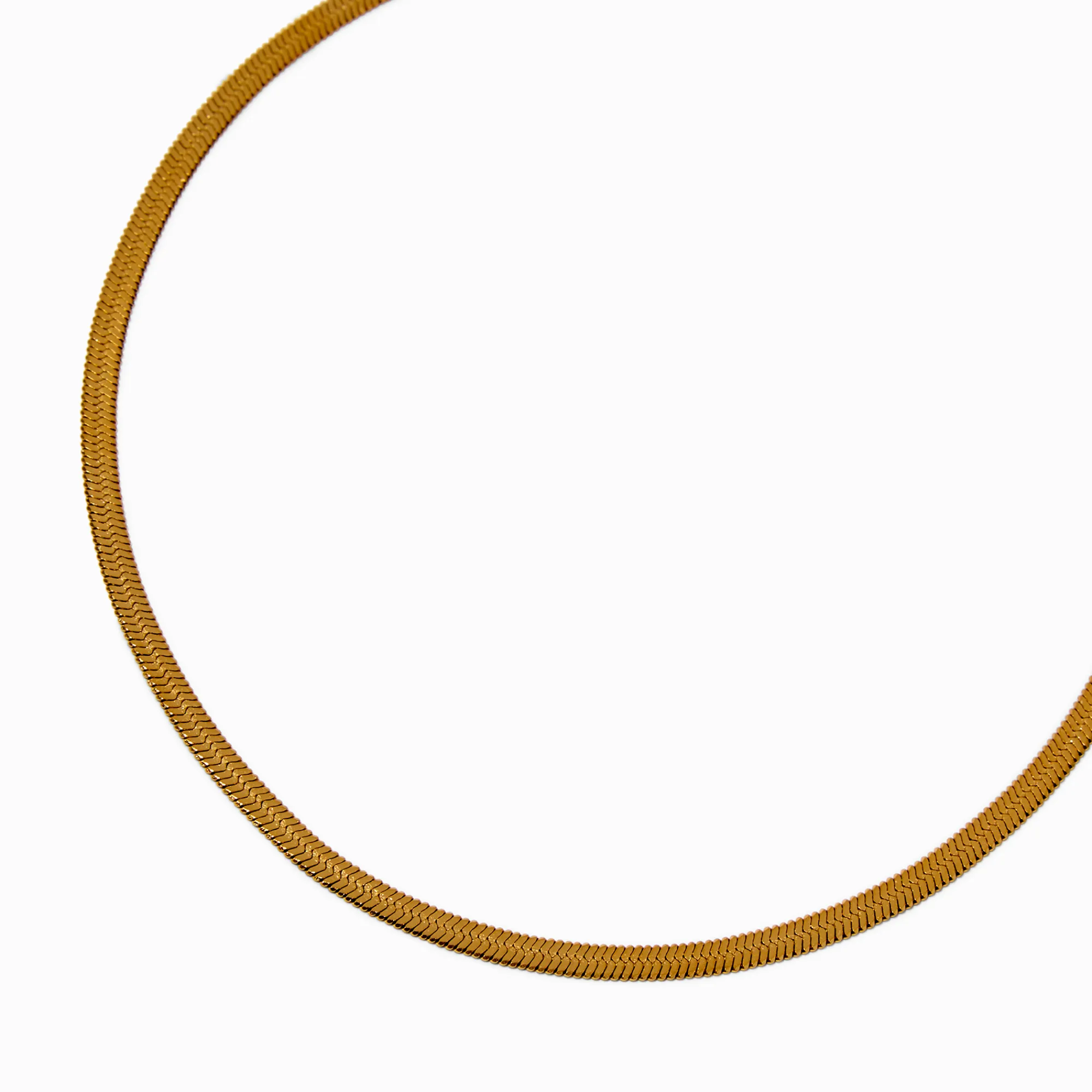 Claire's Colliers-Collier de chaîne serpent 3 mm en acier inoxydable couleur dorée