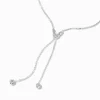 Claire's Colliers-Collier en Y couleur argentée papillon en strass