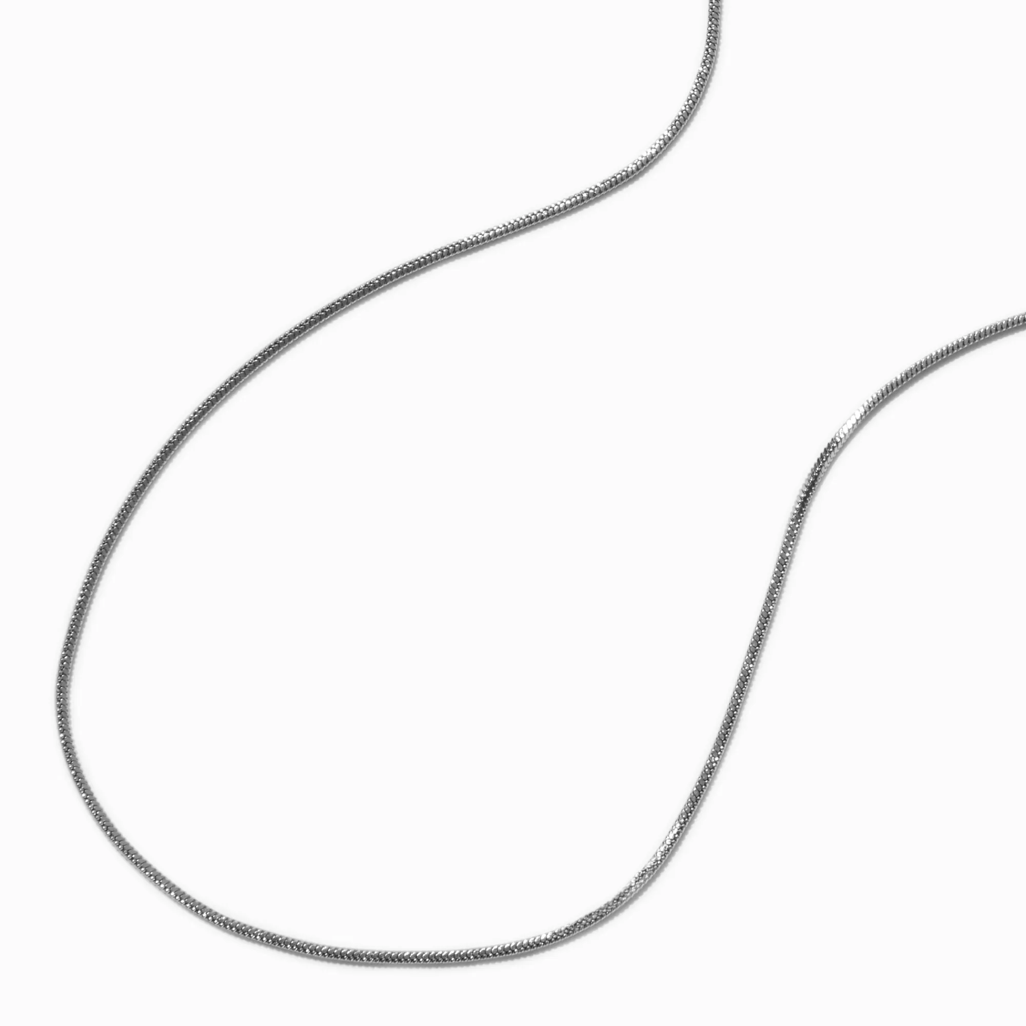 Claire's Colliers-Collier mini chaîne serpent en acier inoxydable couleur argentée