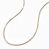 Claire's Colliers-Collier mini chaîne serpent en acier inoxydable couleur dorée