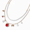 Claire's Colliers-Collier multi-rangs perle d'imitation fruits rouges