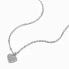 Claire's Colliers-Collier à pendentif cœur couleur argentée