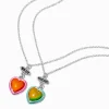 Claire's Colliers-Collier à pendentif cœur d'humeur best friends - Lot de 2
