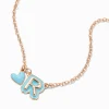 Claire's Colliers-Collier à pendentif cœur à initiale bulle bleu - R