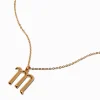 Claire's Colliers-Collier à pendentif à initiale écriture cursive couleur dorée - M