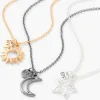Claire's Colliers-Colliers à pendentif cosmiques en métaux mixtes best friends - Lot de 3