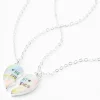 Claire's Colliers-Colliers à pendentif cœur fendu cosmique best friends - Lot de 2