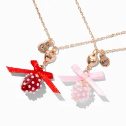 Claire's Colliers-Colliers à pendentif fraise best friends - Lot de 2