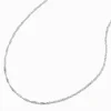 Claire's Colliers-Collier torsadé délicat couleur argentée