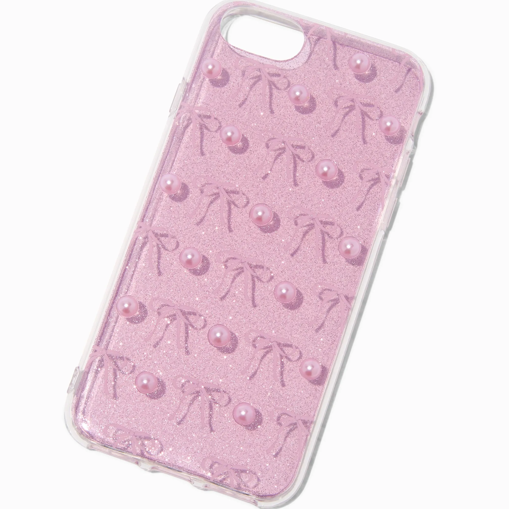 Claire's Compatible Iphone®-Coque de portable coquette avec nœuds roses - Compatible avec iPhone® 6/7/8/SE